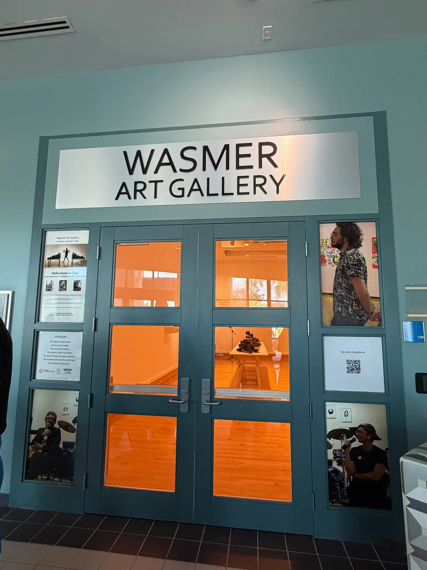 Entrance to the Wasmer Art Gallery during the exhibition opening
